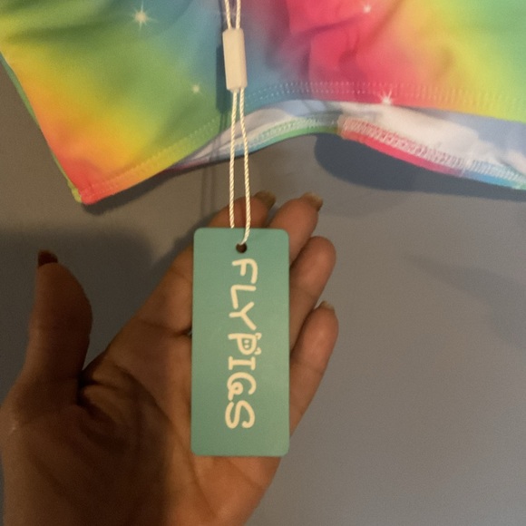 Colorful Ruffled Bikini Top - Picture 3 of 4